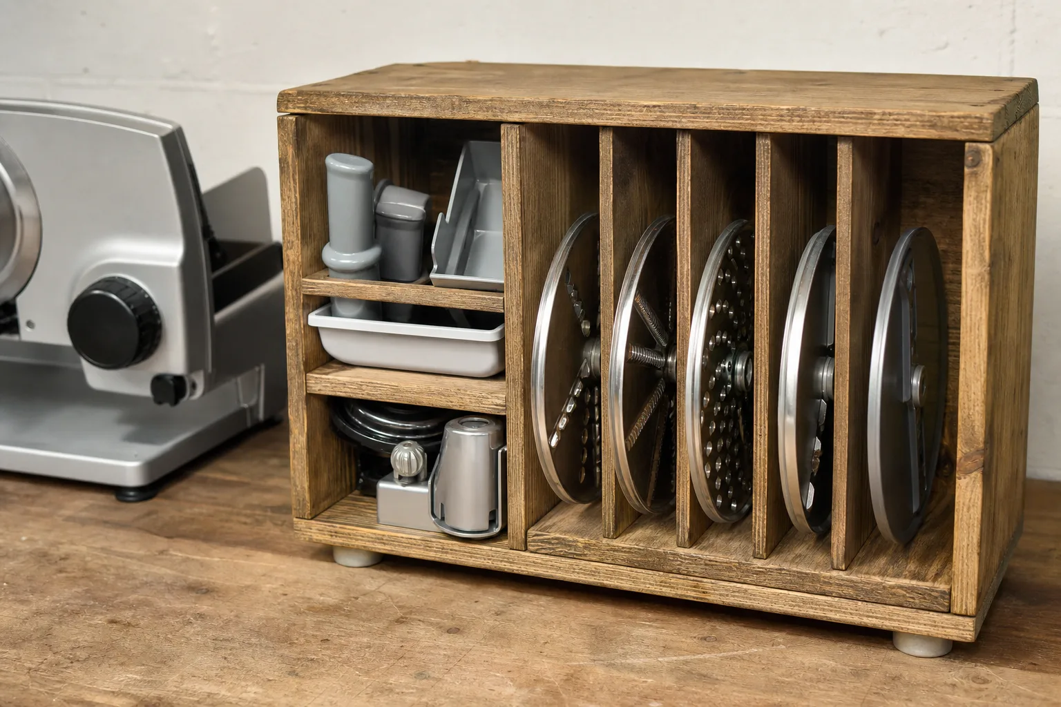 Allesschneider Upcycling: Nachhaltige Ordnungsloesung fuer Allesschneider-Zubehoer bauen